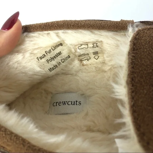 Crewcuts brown moccasin slippers K3 - Picture 6 of 9